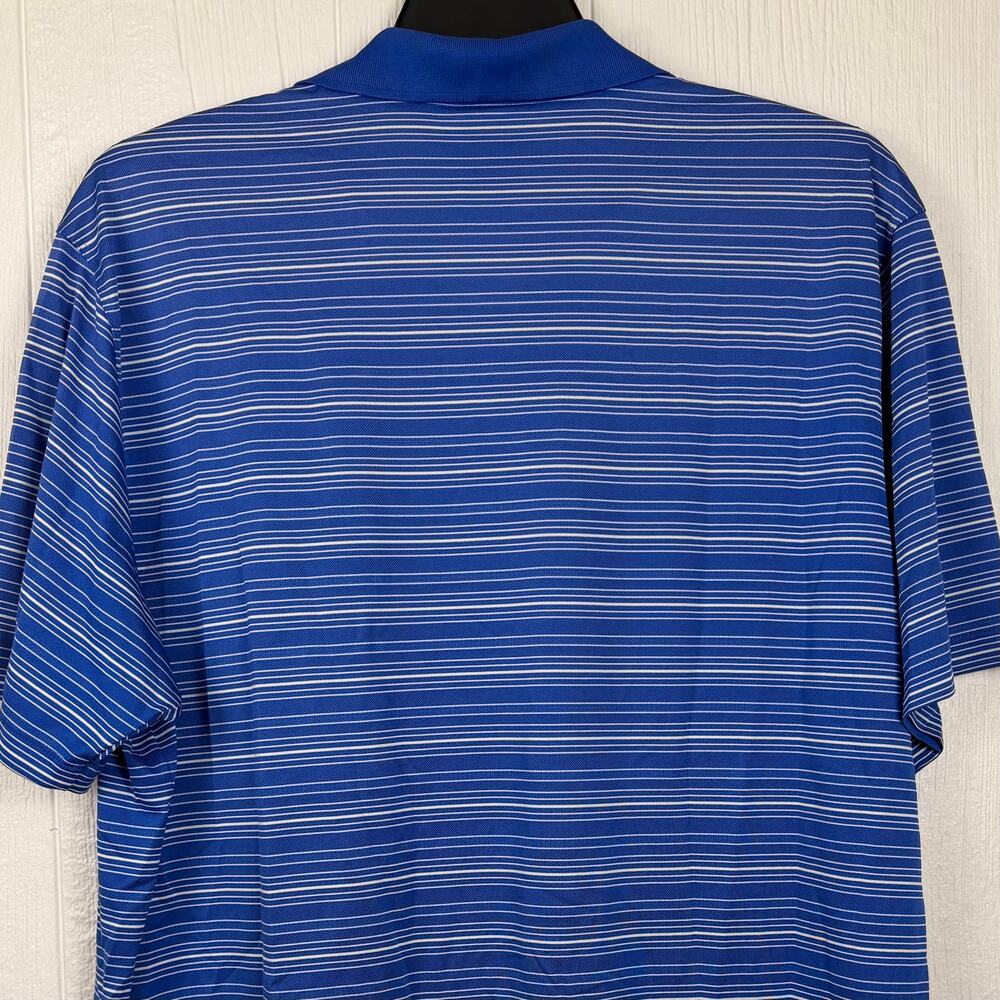 NikeGolf Dri-Fit Polo shirt men’s 2XL blue/ white stripe Really nice Shirt. - Picture 6 of 6